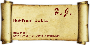 Heffner Jutta névjegykártya
